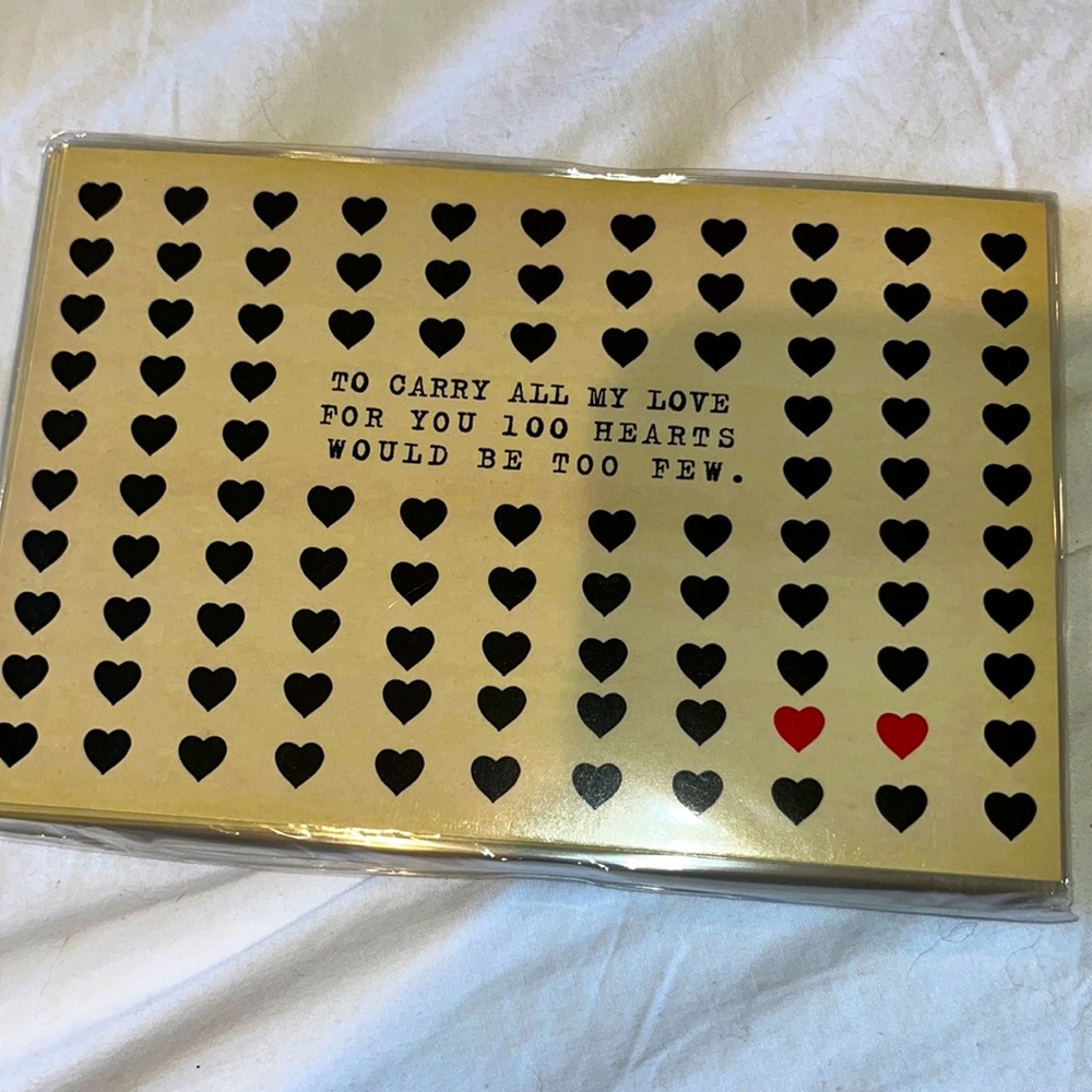 Set of 10 new in package valentines postcards retail $2.50 each